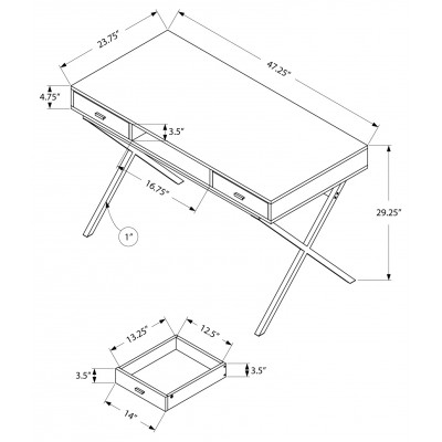 Bureau de travail 48"L I7211