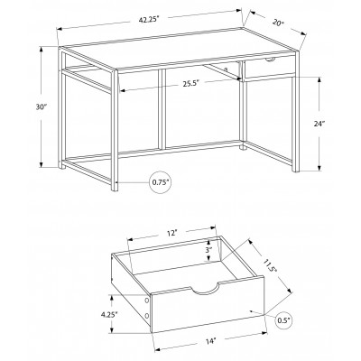 Bureau de travail 42"L I7220