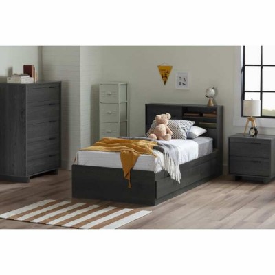 Tête de lit avec rangement simple Fynn 10091 (Chêne gris)