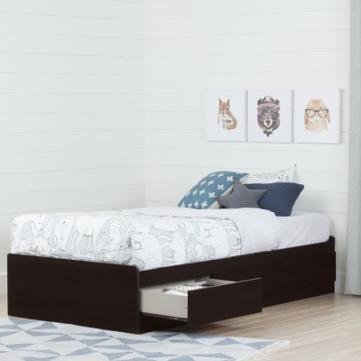 Lit matelot simple 39'' 2 tiroirs Vito (Chocolat) 10204