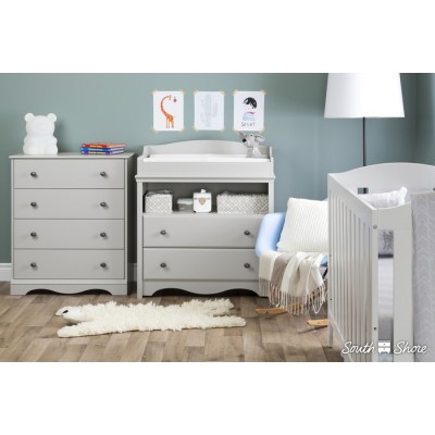Commode 4 tiroirs Angel 10229 (Gris Clair)