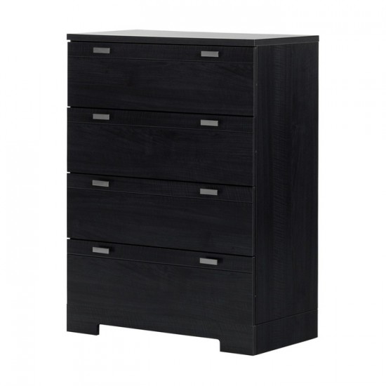 Commode 4 tiroirs Reevo (Onyx Noir) 10259