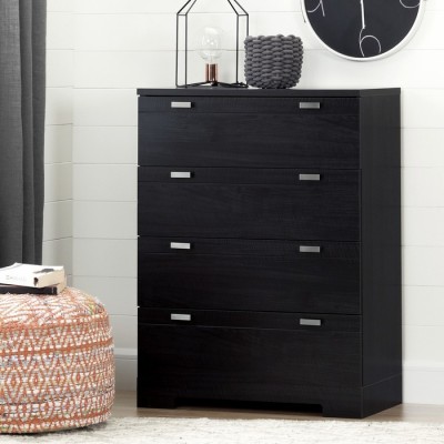 Commode 4 tiroirs Reevo (Onyx Noir) 10259