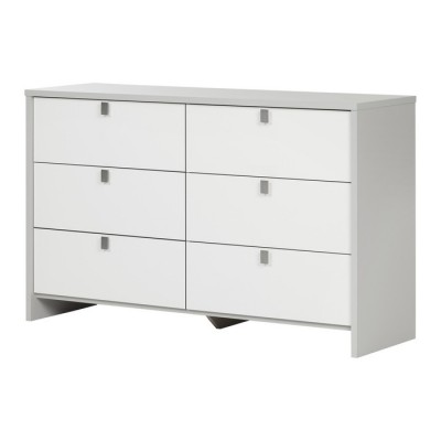 Bureau double Cookie (Gris clair et blanc) 10276