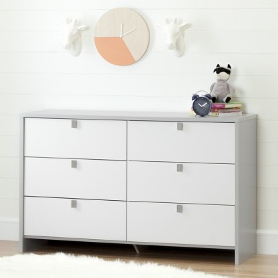 Bureau double Cookie (Gris clair et blanc) 10276