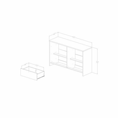 Bureau double Cookie (Gris clair et blanc) 10276