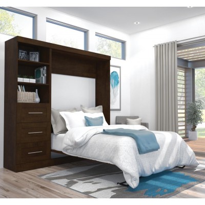 Lit Escamotable avec rangement PUR Double 84"