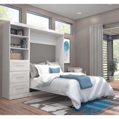 Lit Escamotable avec rangement PUR Double 84"
