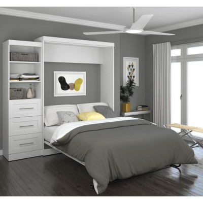 Lit Escamotable avec rangement PUR Queen 90"