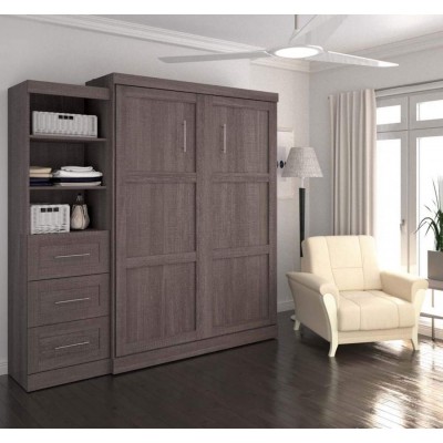 Lit Escamotable avec rangement PUR Queen 90"