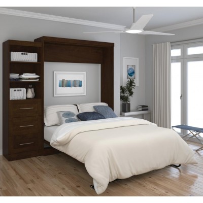 Lit Escamotable avec rangement PUR Queen 90"