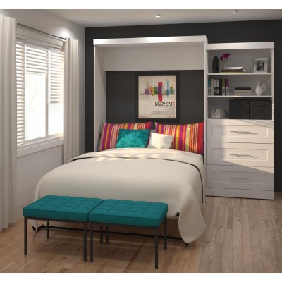 Lit Escamotable avec rangement PUR Queen 101"