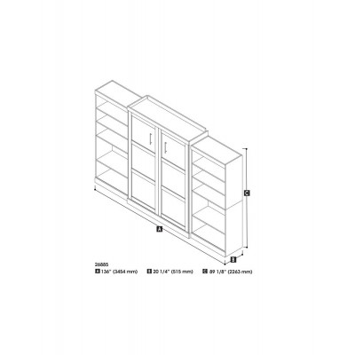 Lit Escamotable avec rangement PUR Queen 136"