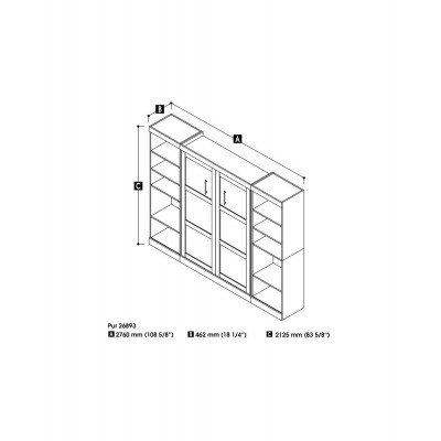 Lit Escamotable avec rangement PUR Double 109"