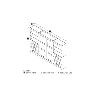 Lit Escamotable avec rangement PUR Double 131"