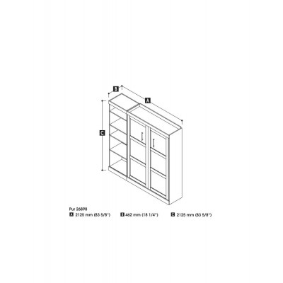 Lit Escamotable avec rangement PUR Double 84"