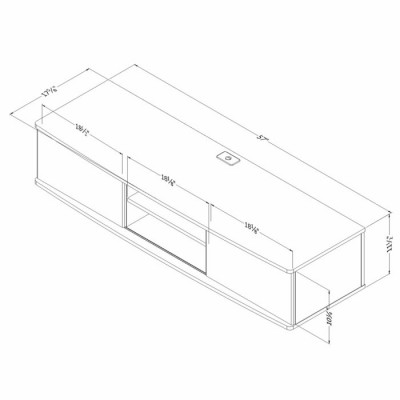Console média murale 56" Agora 9030676