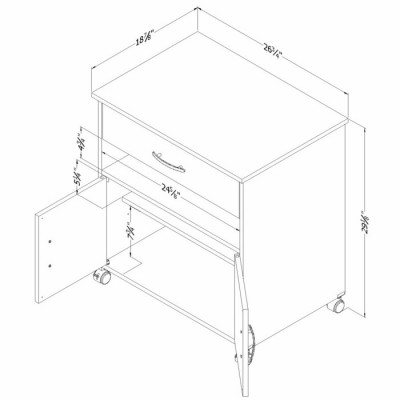 Rangement à imprimante Axess 9049691
