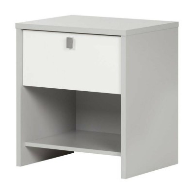 Table de chevet Cookie (Gris clair et blanc) 10513