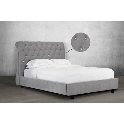 Lit double rembourrée R-177 avec cristaux