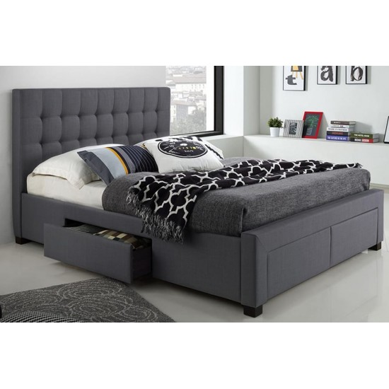 Lit avec rangement Queen T2152 (Gris)