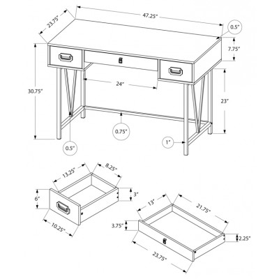 Bureau de travail 48" I7412