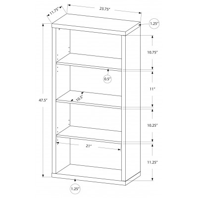 Bibliothèque 48"H I7404