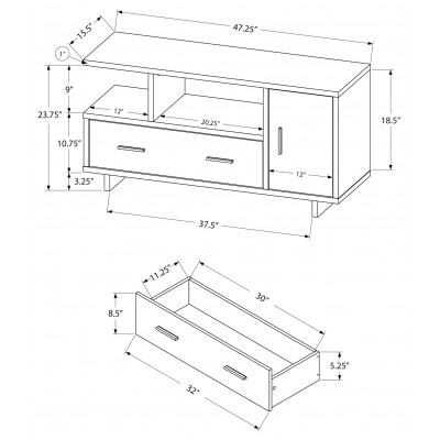 Meuble audio-video 48"L I2805