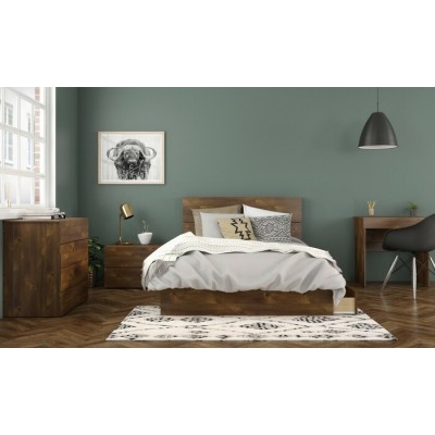 Lit double 3 tiroirs 375412 (Truffle)