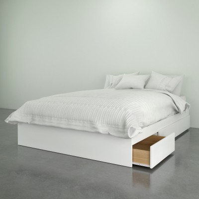 Lit double 3 tiroirs 375403 (Blanc)