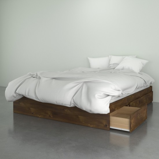 Lit queen 3 tiroirs 376012 (Truffle)