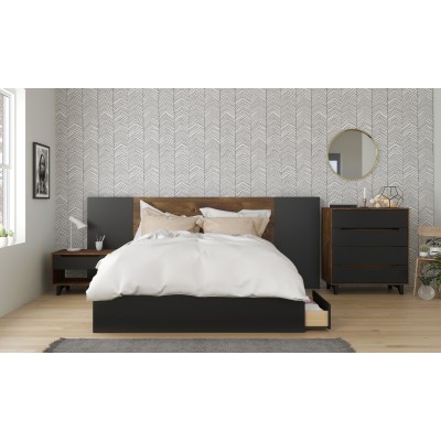 Table de chevet 340143 (Truffle/Noir)