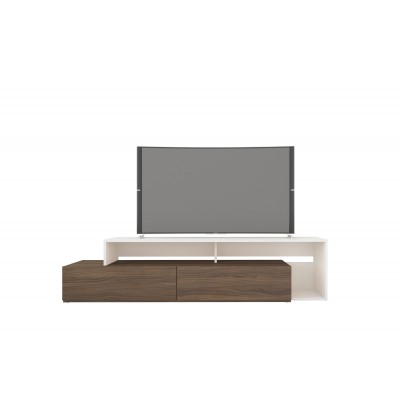Meuble audio-video 72" 112040 (Noyer/Blanc)