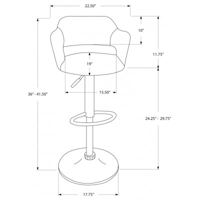 Tabouret ajustable I2381 (Noir)