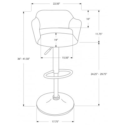 Tabouret ajustable I2358 (Blanc)