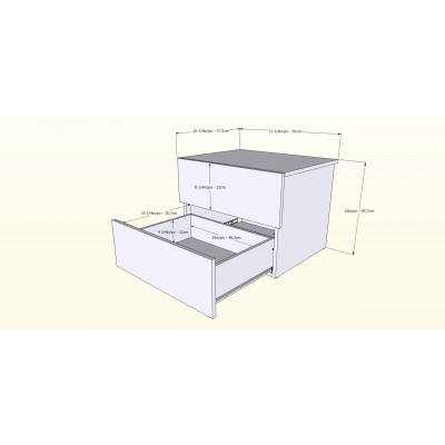 Ensemble Esker 4mcx. Queen (Érable Naturel/Blanc) 400832