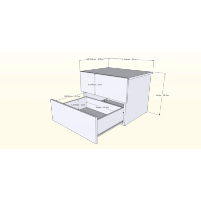 Ensemble Esker 4mcx. Queen (Érable Naturel/Blanc) 400833
