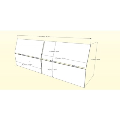 Ensemble Esker 5mcx. Queen (Érable Naturel/Blanc) 400834