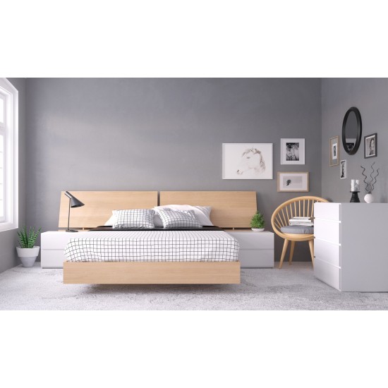 Ensemble Fiji 5mcx. Queen (Érable Naturel/Blanc) 400842