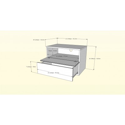 Ensemble Fiji 5mcx. Queen (Érable Naturel/Blanc) 400843