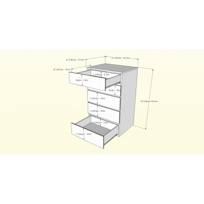 Ensemble Fiji 5mcx. Queen (Érable Naturel/Blanc) 400843