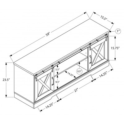 Meuble audio-video 60"L I2748