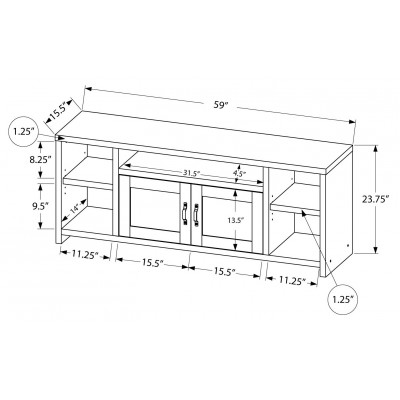 Meuble audio-video 60"L I2742