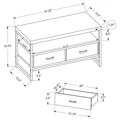 Meuble audio-video 48"L I2870