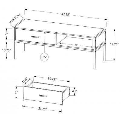 Meuble audio-video 48"L I2874