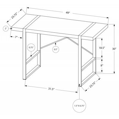 Bureau de travail 48" I7658