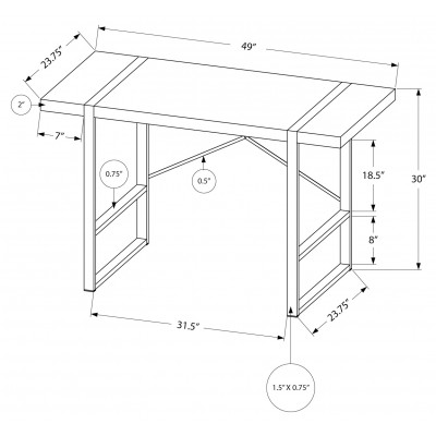 Bureau de travail 48" I7664