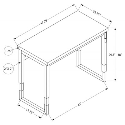 Bureau assis-debout 48“ I7675