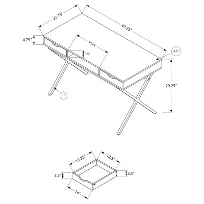 Bureau de travail 48"L I7210