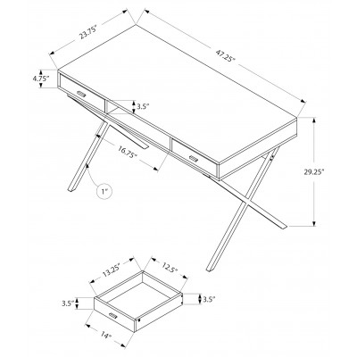 Bureau de travail 48"L I7449